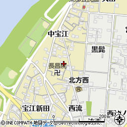 愛知県一宮市北方町北方宝江下周辺の地図