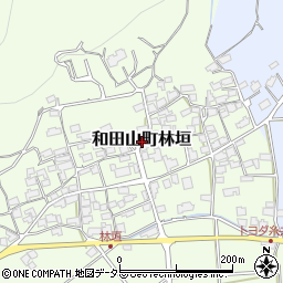 兵庫県朝来市和田山町林垣周辺の地図