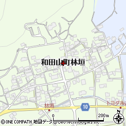 兵庫県朝来市和田山町林垣周辺の地図