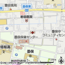墨俣郵便局周辺の地図