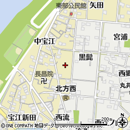 愛知県一宮市北方町北方宝江東周辺の地図