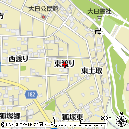 愛知県一宮市北方町北方東渡り周辺の地図