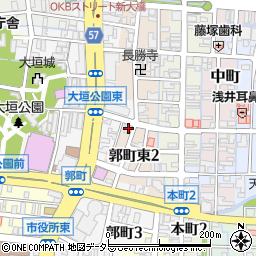 名鉄協商大垣くるわまち第３駐車場周辺の地図