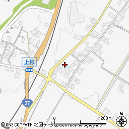 京都府綾部市上杉町ヤボセ周辺の地図