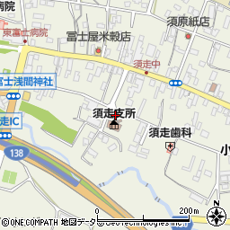 須走地区コミュニティーセンター周辺の地図
