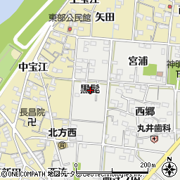 愛知県一宮市北方町中島黒髭周辺の地図