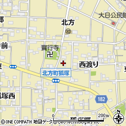 愛知県一宮市北方町北方西渡り甲周辺の地図