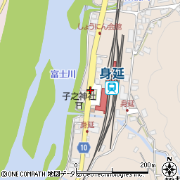 身延駅周辺の地図