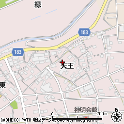 愛知県江南市宮田神明町周辺の地図