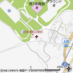 京都府綾部市上杉町桧ケ下周辺の地図