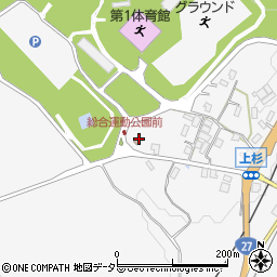 京都府綾部市上杉町（桧ケ下）周辺の地図