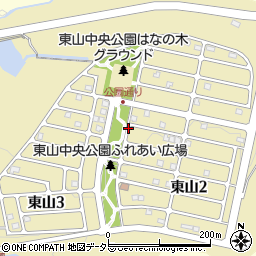 岐阜県多治見市東山周辺の地図