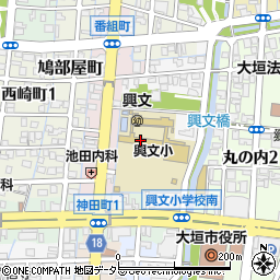 大垣市立興文小学校周辺の地図
