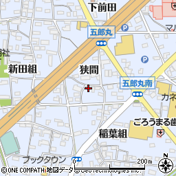 愛知県犬山市五郎丸（狭間）周辺の地図