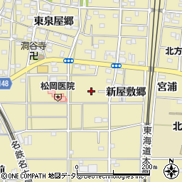 愛知県一宮市北方町北方新屋敷郷159周辺の地図
