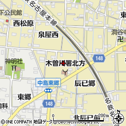 愛知県一宮市北方町北方西金丸周辺の地図
