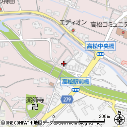 高松美容院周辺の地図