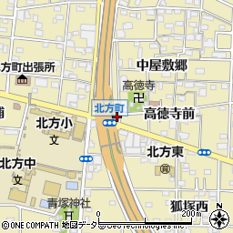 愛知県一宮市北方町北方中屋敷郷255周辺の地図