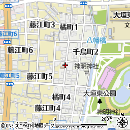 岐阜県大垣市橘町周辺の地図