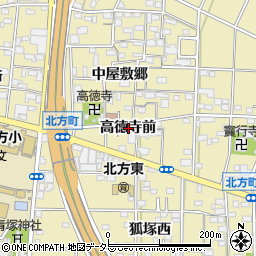 愛知県一宮市北方町北方高徳寺前周辺の地図