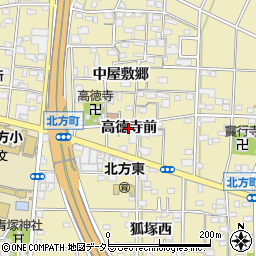 愛知県一宮市北方町北方（高徳寺前）周辺の地図