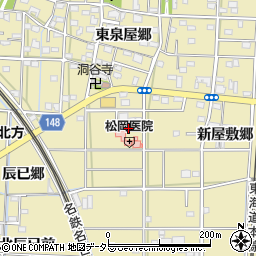 愛知県一宮市北方町北方周辺の地図
