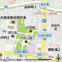 大垣城周辺の地図
