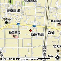 愛知県一宮市北方町北方新屋敷郷135周辺の地図