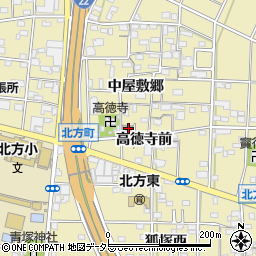 愛知県一宮市北方町北方中屋敷郷21周辺の地図