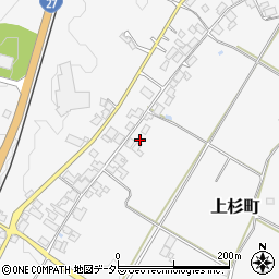 京都府綾部市上杉町鳥居野周辺の地図