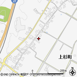 京都府綾部市上杉町（鳥居野）周辺の地図