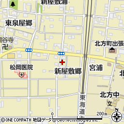 愛知県一宮市北方町北方新屋敷郷129周辺の地図