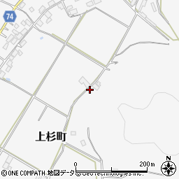 京都府綾部市上杉町石橋25周辺の地図