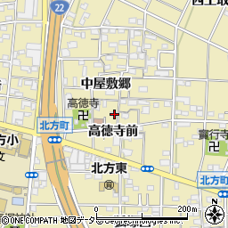 愛知県一宮市北方町北方中屋敷郷19周辺の地図