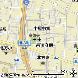 愛知県一宮市北方町北方中屋敷郷213周辺の地図