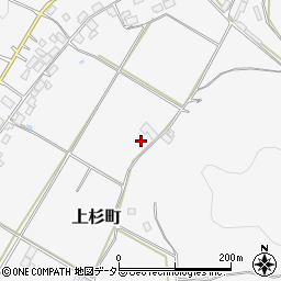 京都府綾部市上杉町（石橋）周辺の地図