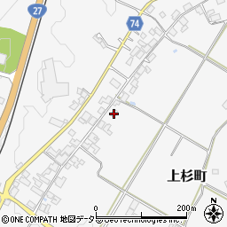 京都府綾部市上杉町鳥居野14周辺の地図