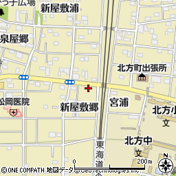 愛知県一宮市北方町北方新屋敷郷119-1周辺の地図