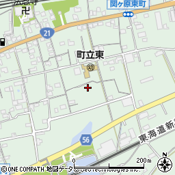 岐阜県不破郡関ケ原町東町周辺の地図