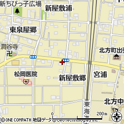 愛知県一宮市北方町北方新屋敷郷137周辺の地図