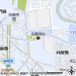 虫鹿神社周辺の地図