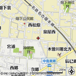 愛知県一宮市北方町北方西松原46周辺の地図