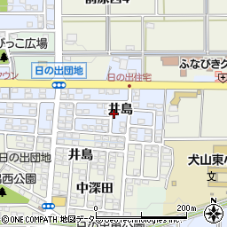 愛知県犬山市前原（井島）周辺の地図