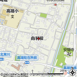 愛知県丹羽郡扶桑町高雄南羽根周辺の地図
