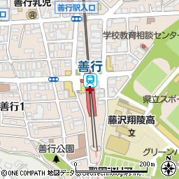 神奈川県藤沢市周辺の地図