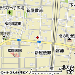 愛知県一宮市北方町北方新屋敷郷103周辺の地図