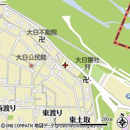 愛知県一宮市北方町北方東大日13周辺の地図