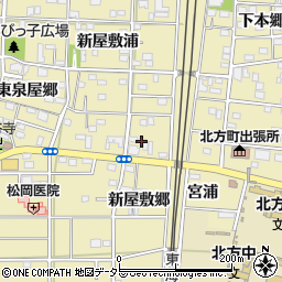 愛知県一宮市北方町北方新屋敷郷111周辺の地図