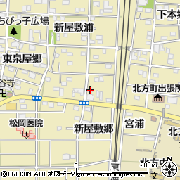 愛知県一宮市北方町北方新屋敷郷106周辺の地図