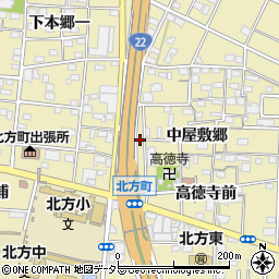 愛知県一宮市北方町北方中屋敷郷249周辺の地図